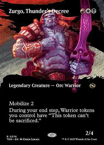 Zurgo, Thunder's Decree - tdm Spoiler