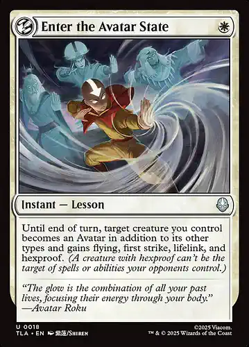 Enter the Avatar State - tla Spoiler