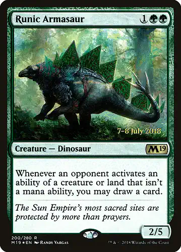 Runic Armasaur - m19 Spoiler