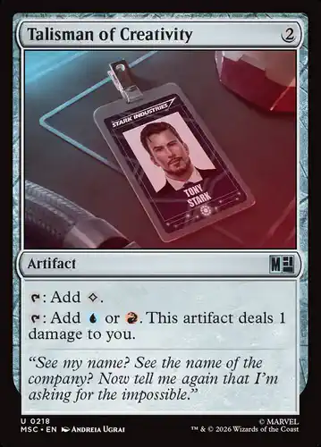 Talisman of Creativity - msc Spoiler