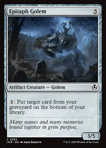 Epitaph Golem - inr Spoiler