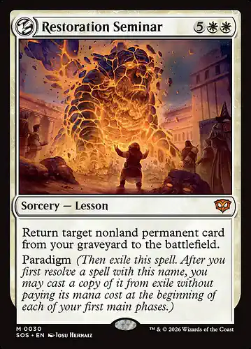 Restoration Seminar - sos Spoiler