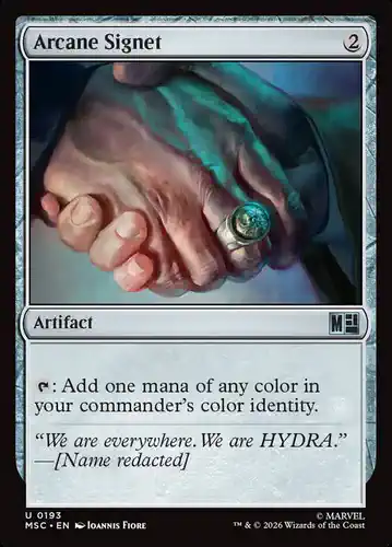 Arcane Signet - msc Spoiler