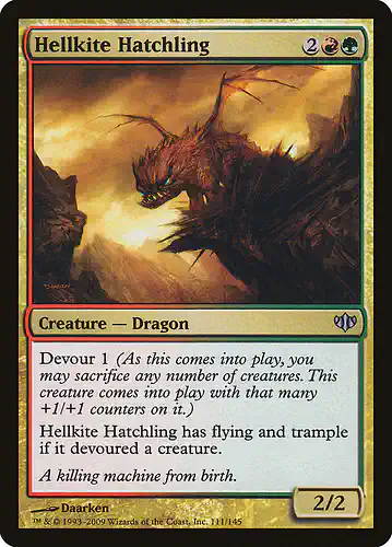 Hellkite Hatchling - con Spoiler