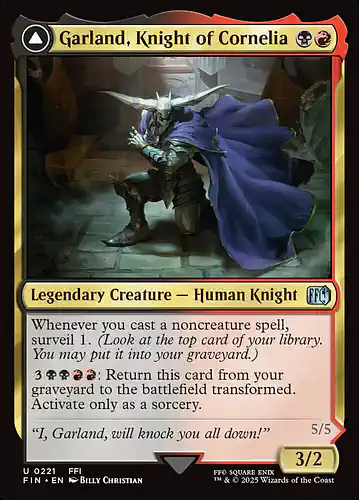 Garland, Knight of Cornelia - fin Spoiler