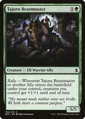 Tajuru Beastmaster - bfz Spoiler