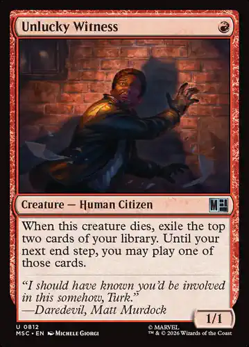 Unlucky Witness - msc Spoiler