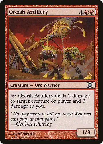 Orcish Artillery - 10e Spoiler