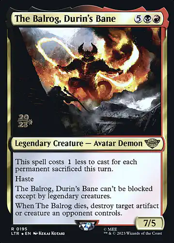 The Balrog, Durin's Bane - ltr Spoiler