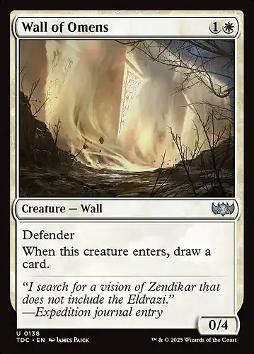 Wall of Omens - tdc Spoiler