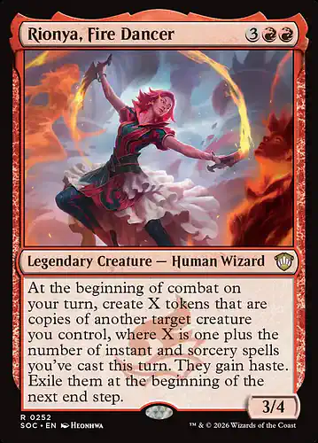 Rionya, Fire Dancer - soc Spoiler
