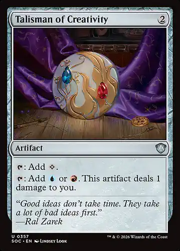 Talisman of Creativity - soc Spoiler