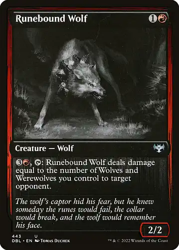 Runebound Wolf - dbl Spoiler