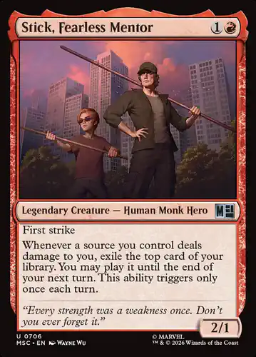 Stick, Fearless Mentor - msc Spoiler