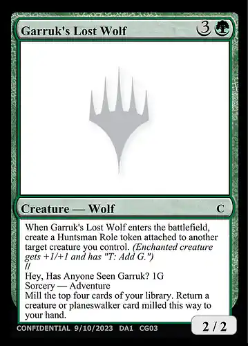 Garruk's Lost Wolf - unk Spoiler