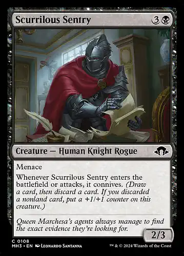 Scurrilous Sentry - mh3 Spoiler
