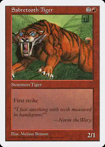 Sabretooth Tiger - 5ed Spoiler