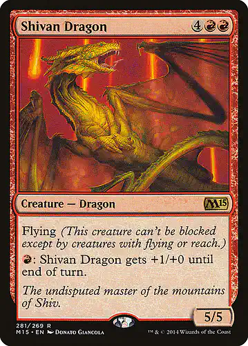Shivan Dragon - m15 Spoiler