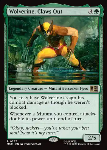 Wolverine, Claws Out - msc Spoiler