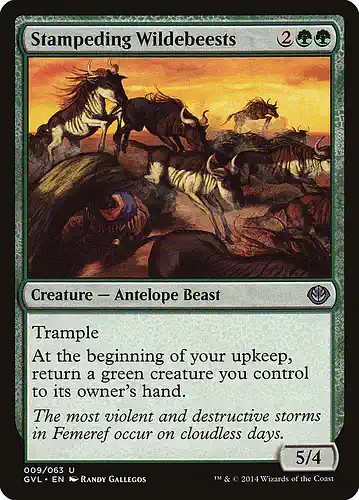 Stampeding Wildebeests - gvl Spoiler