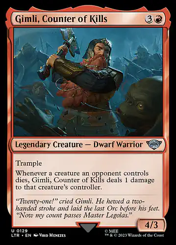 Gimli, Counter of Kills - ltr Spoiler