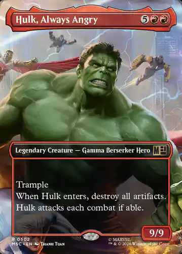 Hulk, Always Angry - msc Spoiler