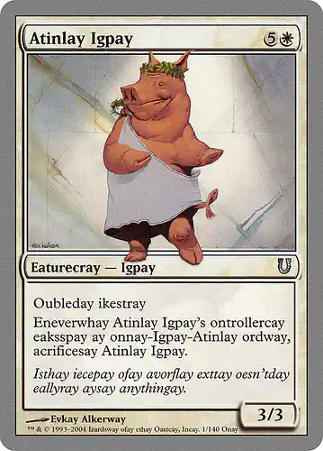 Atinlay Igpay - unh Spoiler