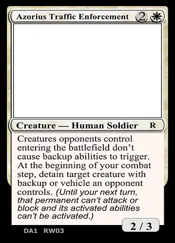 Azorius Traffic Enforcement - unk Spoiler