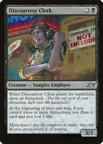 Discourtesy Clerk - unf Spoiler