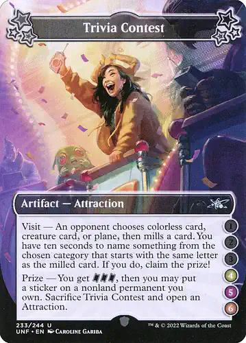 Trivia Contest - unf Spoiler