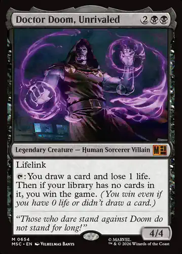 Doctor Doom, Unrivaled - msc Spoiler