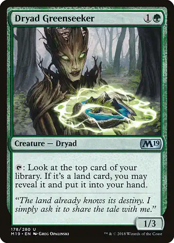 Dryad Greenseeker - m19 Spoiler