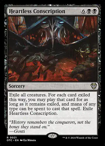 Heartless Conscription - otc Spoiler