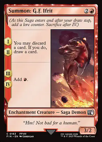 Summon: G.F. Ifrit - fin Spoiler