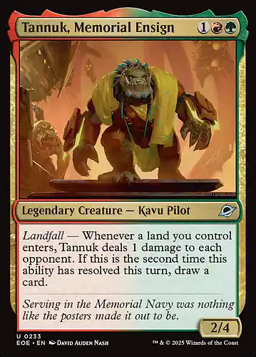 Tannuk, Memorial Ensign - eoe Spoiler