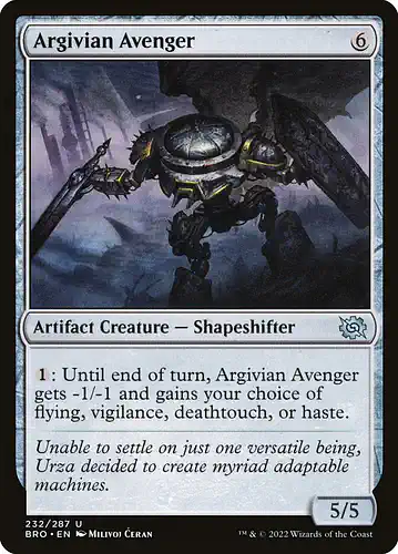 Argivian Avenger - bro Spoiler