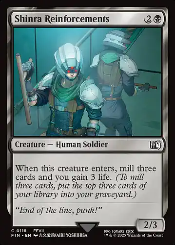 Shinra Reinforcements - fin Spoiler