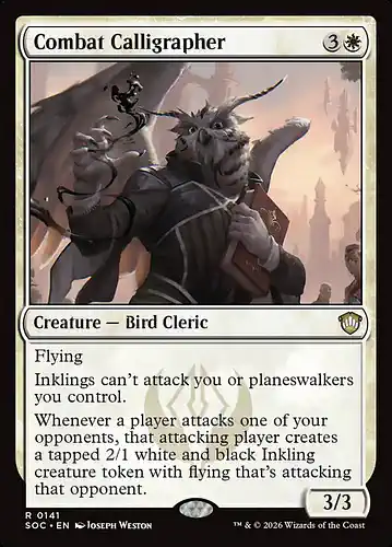 Combat Calligrapher - soc Spoiler