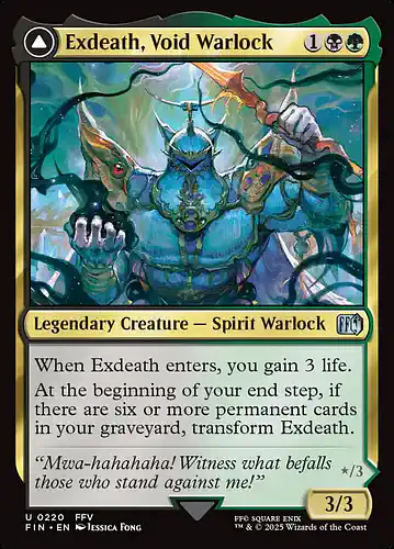 Exdeath, Void Warlock - fin Spoiler