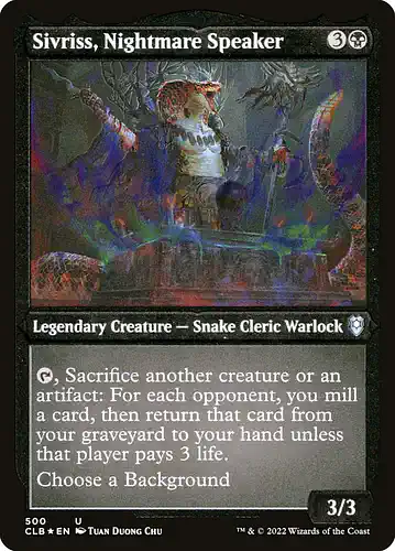 Sivriss, Nightmare Speaker - clb Spoiler
