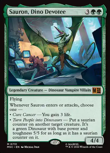 Sauron, Dino Devotee - msc Spoiler