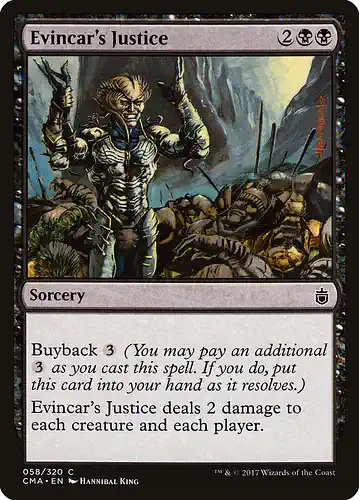 Evincar's Justice - cma Spoiler