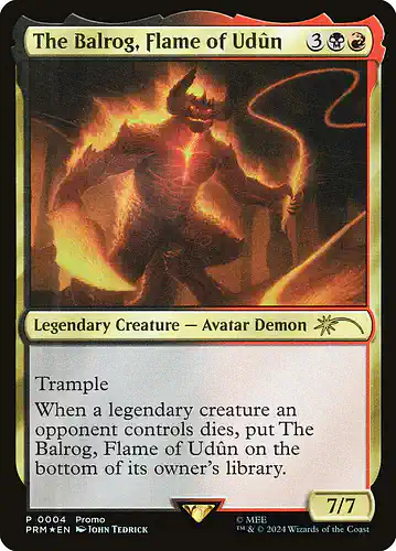 The Balrog, Flame of Udûn - ltr Spoiler