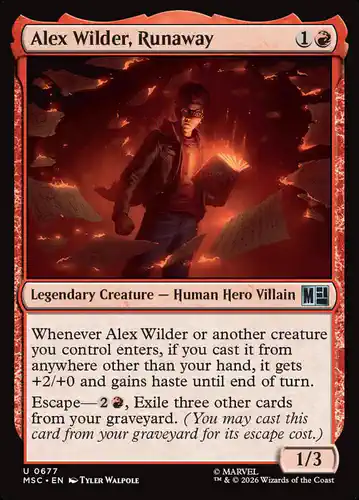 Alex Wilder, Runaway - msc Spoiler