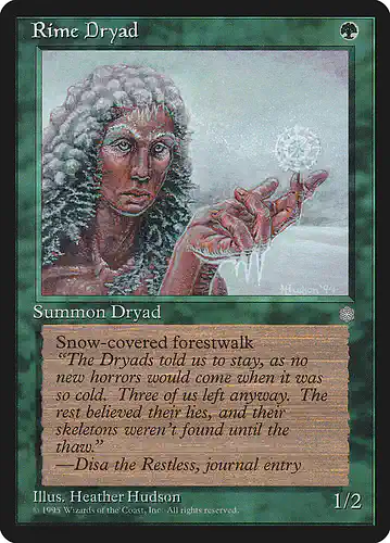 Rime Dryad - ice Spoiler