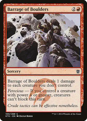 Barrage of Boulders - ktk Spoiler