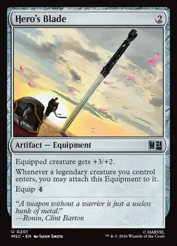 Hero's Blade - msc Spoiler