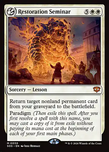 Restoration Seminar - sos Spoiler