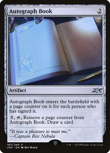 Autograph Book - unf Spoiler