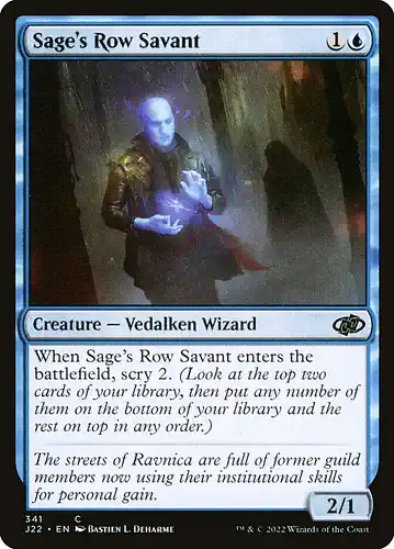 Sage's Row Savant - j22 Spoiler